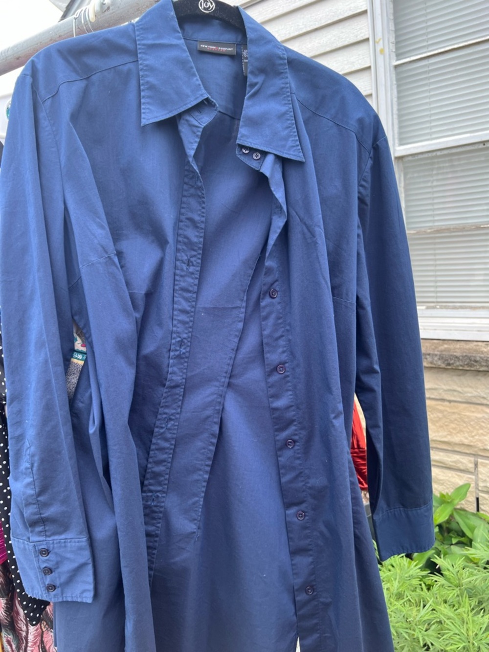 Blue button up shirt